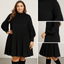 Sara | Plus Lantern Sleeve Dress