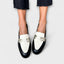 Xara – Zwarte Loafers met Metalen Glans
